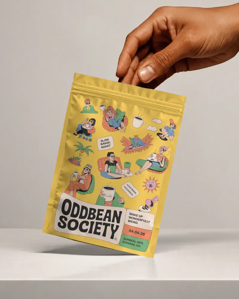 Resealable Flat Bottom Pouch Packaging Mockup For Product Branding And Label Design Display