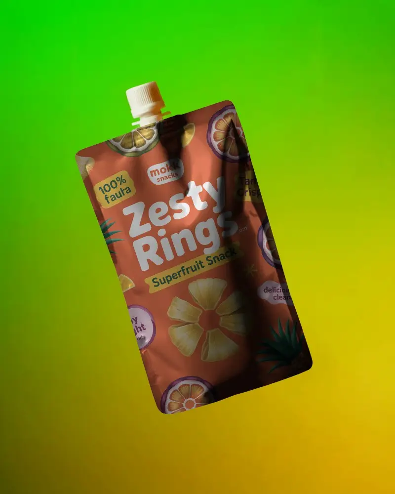 Reusable Spout Pouch Packaging Mockup For Liquid Products Branding Design Presentation