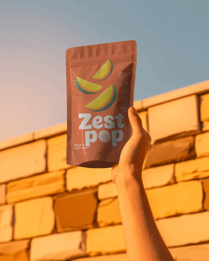 Stand Up Pouch Mockup With Zipper For Product Packaging And Branding Presentation Design