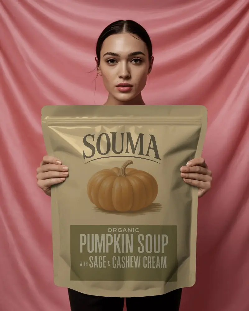 Large Stand Up Pouch Packaging For Food Mockup Products And Consumer Goods Mockup