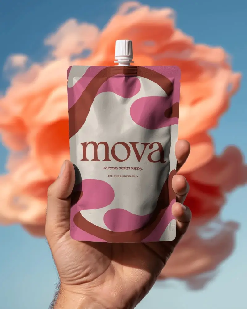 Reusable Standing Spout Pouch Packaging Mockup For Liquid Foods And Beverages Eco Friendly