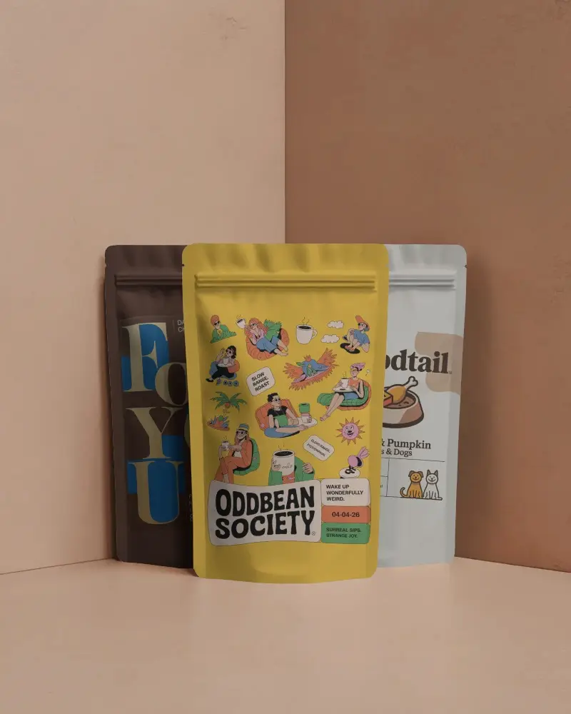 Reusable Stand Up Pouch Packaging Mockup Design For Food And Snacks Mockup Template