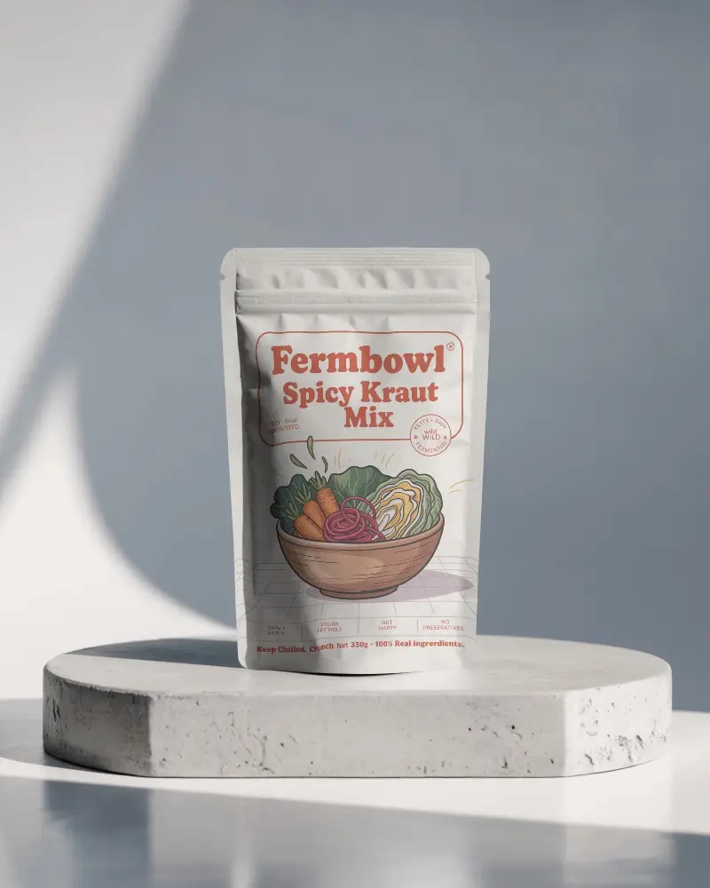 Clean Light Studio Pouch Mockup On White Stone Slab With Minimalist Lighting