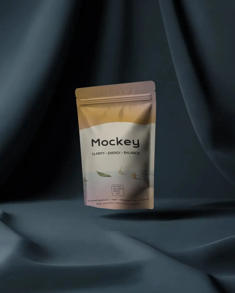 Stand Up Pouch Mockup With Zipper Lock For Product Packaging Brand Showcase