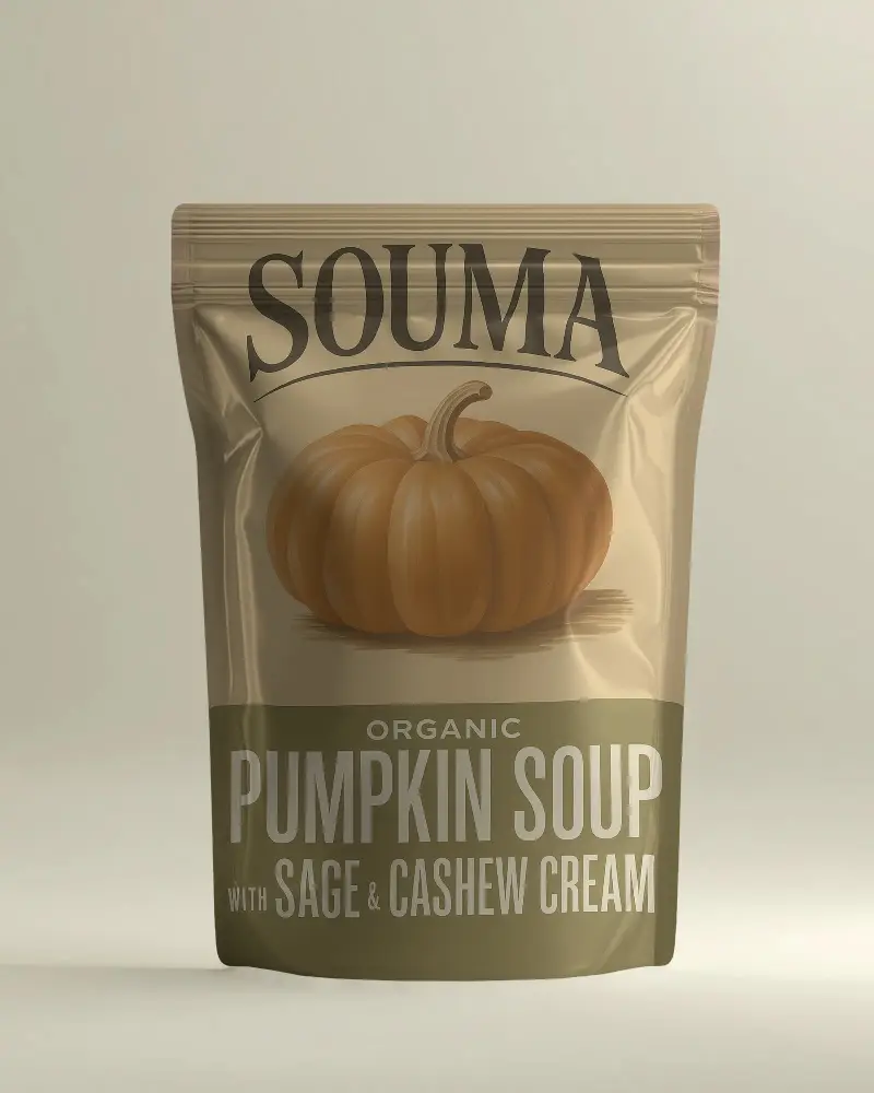 Resealable Stand Up Pouch Mockup For Product Packaging Display Design