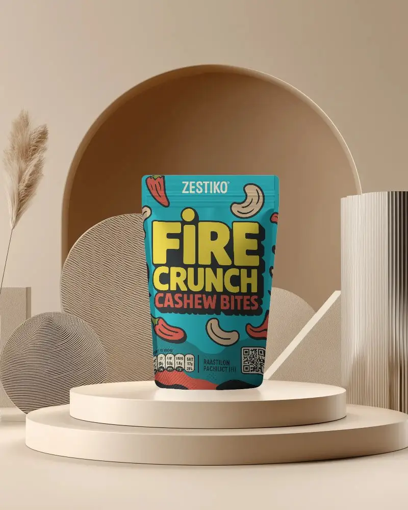 Reusable Stand Up Pouch Mockup With Zipper Lock For Easy Product Packaging Display