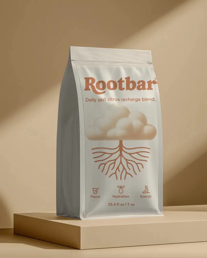 Flexible Packaging Pouch Mockup For Cosmetics Or Powder Products Showcase And Design