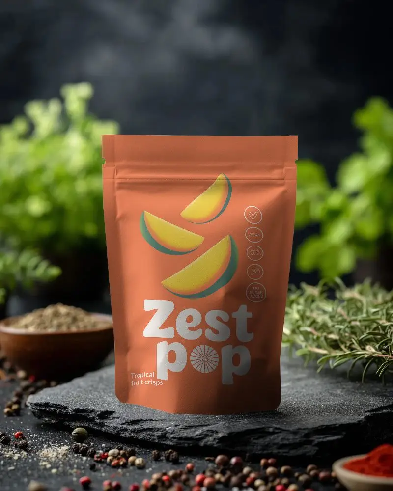 Matte Finish Pouch Mockup For Natural Ingredient Packaging And Craft Goods Market