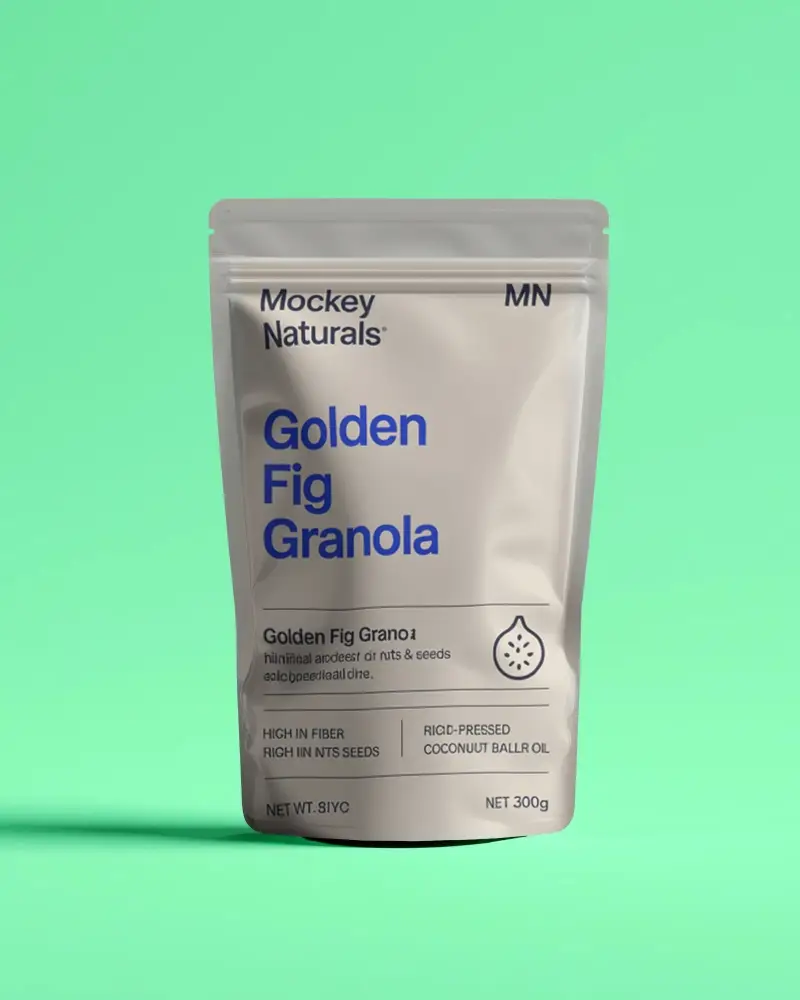 Resealable Stylish Food Packaging Pouch Mockup For Branding And Product Promotion Ideas