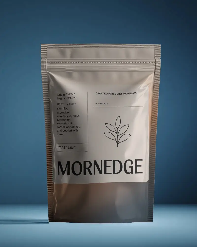 Resealable Stand Up Pouch Mockup For Product Packaging Design Presentations