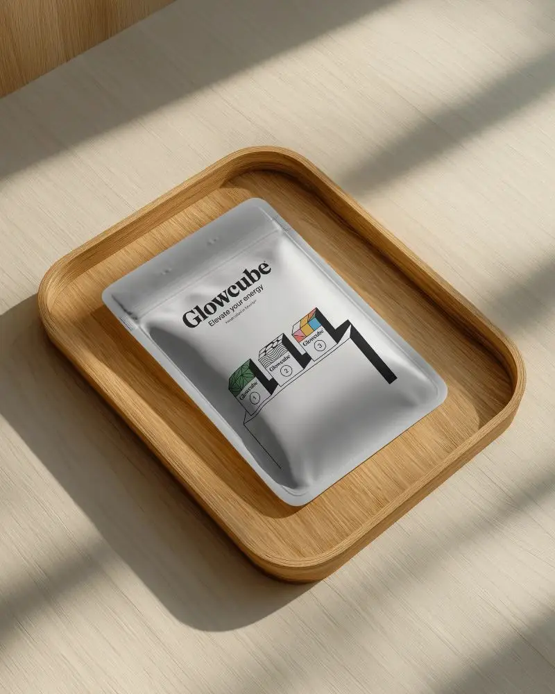 Resealable Pouch Packaging Mockup For Food Products And Snacks Display Mockup