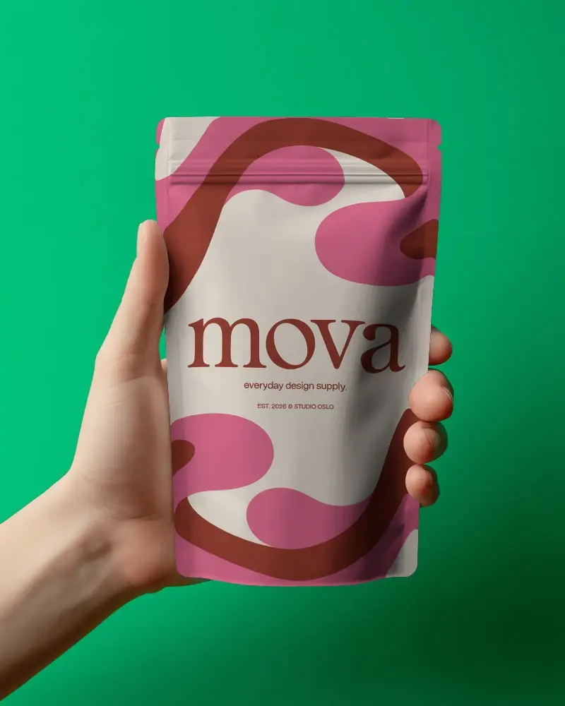 Eco Friendly Zip Lock Pouch Mockup For Snacks Tea Coffee Storage Blank Surface Packaging Template