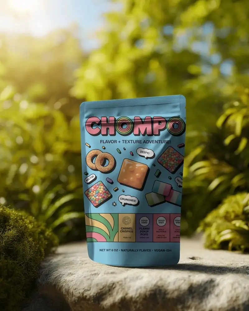 Resealable Pouch Mockup For Nutritional Supplements And Dry Goods Packaging