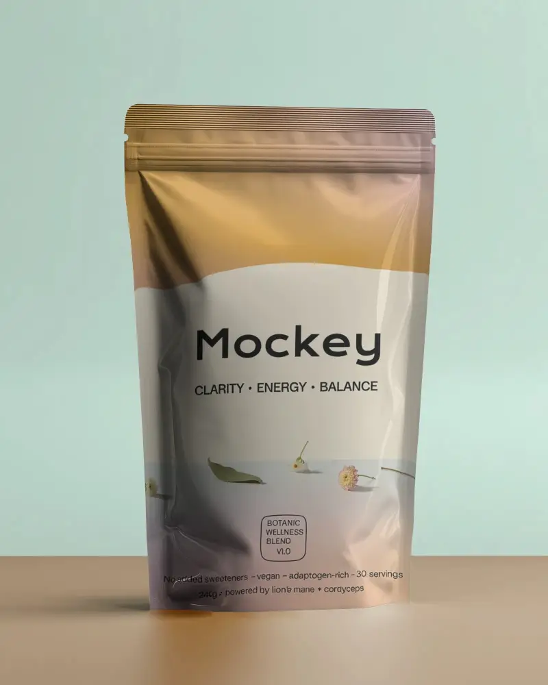 Resealable Stand Up Pouch Mockup For Product Packaging And Branded Label Design Presentation