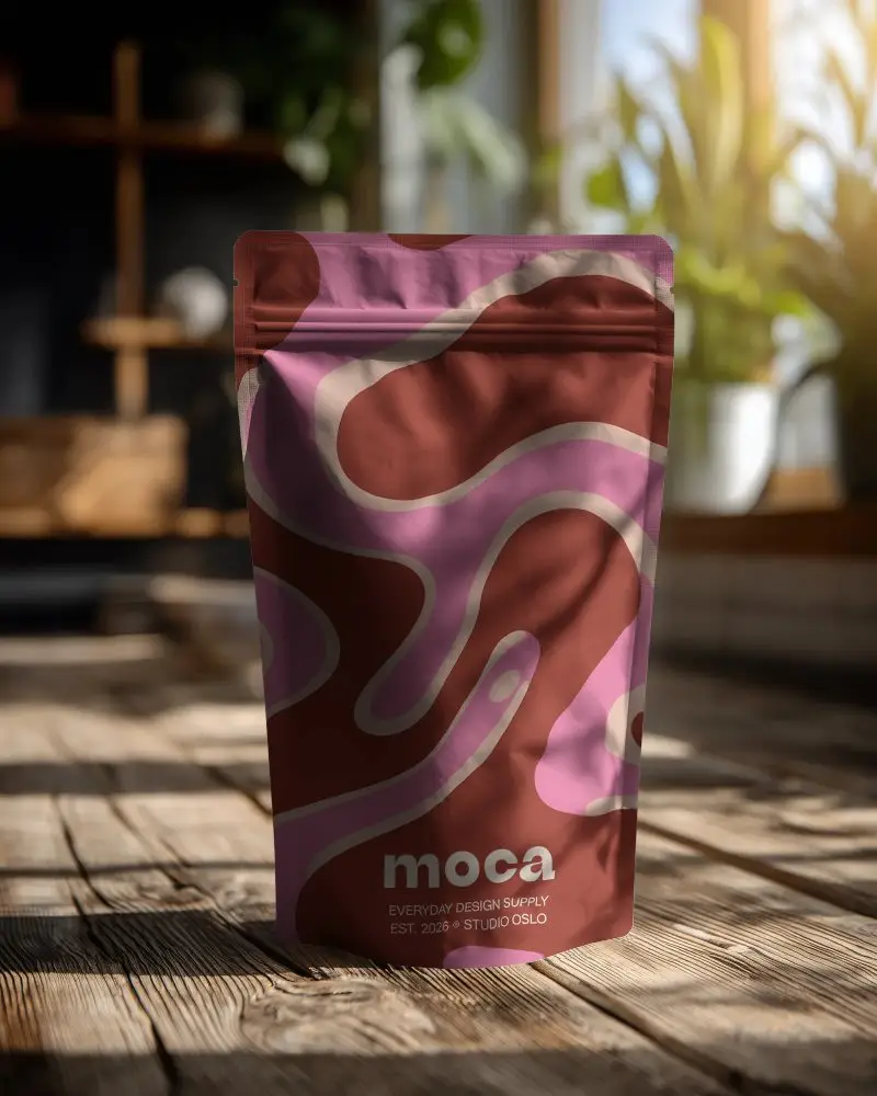 Eco Friendly Durable Pouch Mockup Used For Cosmetics Nutrition And Snack Packaging