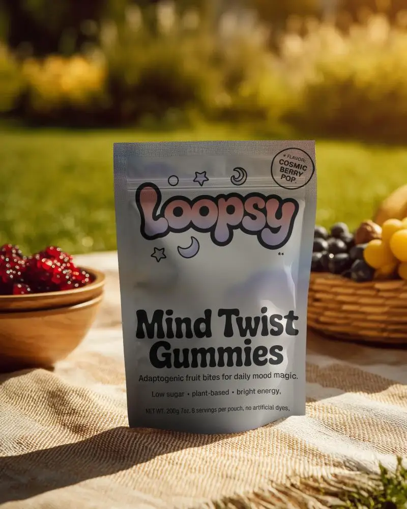 Resealable Stand Up Pouch Mockup For Packaging Design Display With Outdoor Background