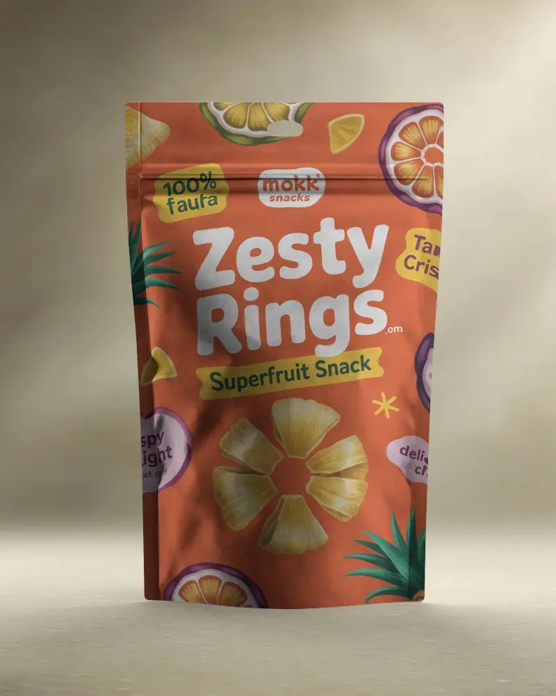 Stand Up Pouch Mockup With Resealable Zipper For Product Packaging And Brand Presentation