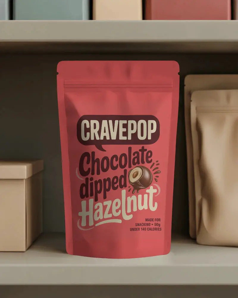 Resealable Stand Up Pouch Mockup Packaging With Matte Finish For Foodsnacks And Powders