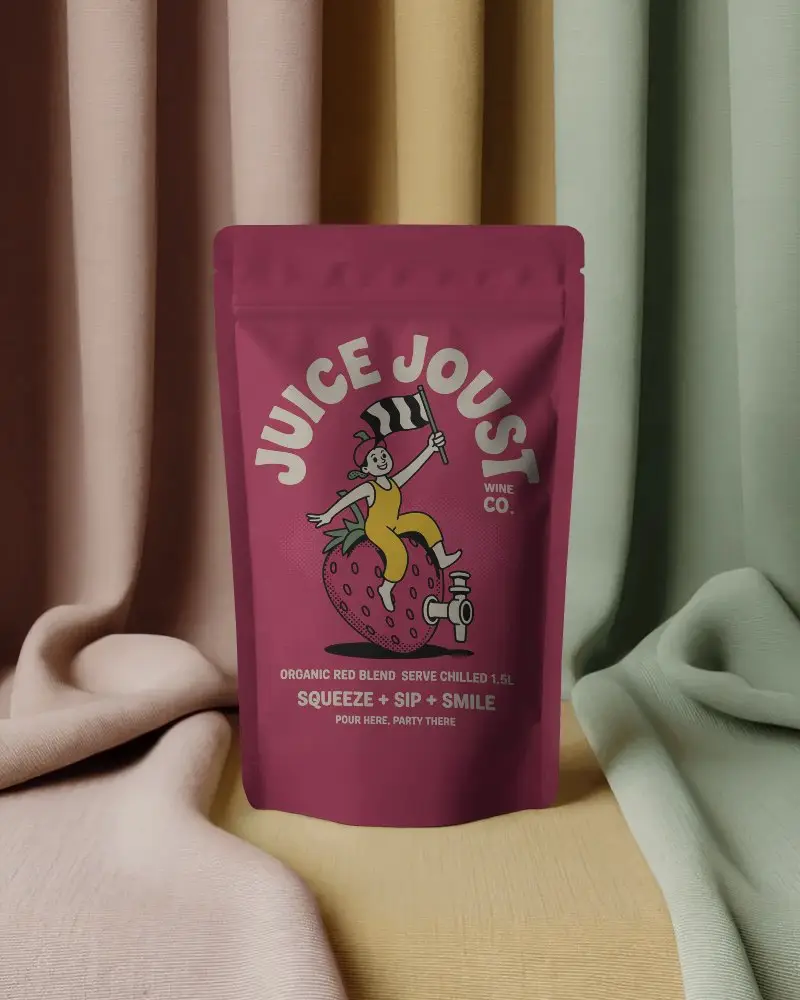 Matte Stand Up Pouch Mockup With Zipper Lock For Food Packaging And Retail Product Presentation