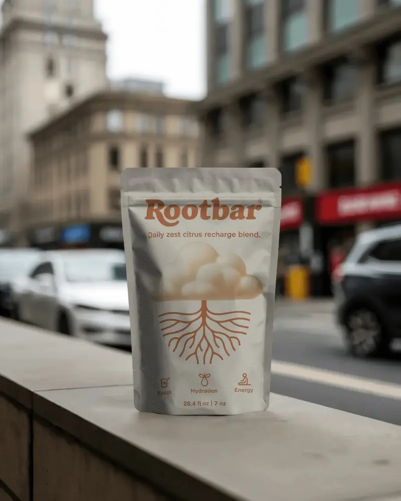 Premium Stand Up Pouch Mockup For Retail Packaging With Customizable Print Ready Surface Design