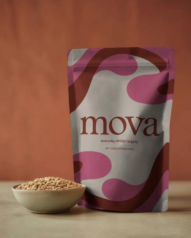 Resealable Standup Pouch Packaging Mockup For Food Snacks Organic And Dry Good Storage Solution