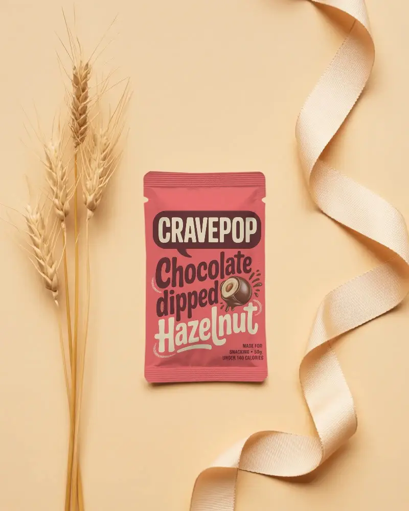 Modern Foil Pouch Packaging Mockup With Flat Lay Composition For Branding Projects