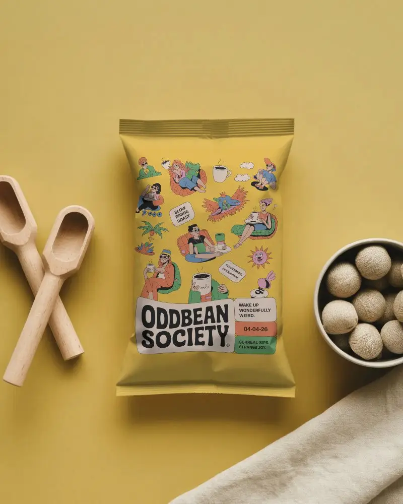 High Quality Retail Snack Pouch Mockup With Flat Lay Minimalist Kitchen Styling