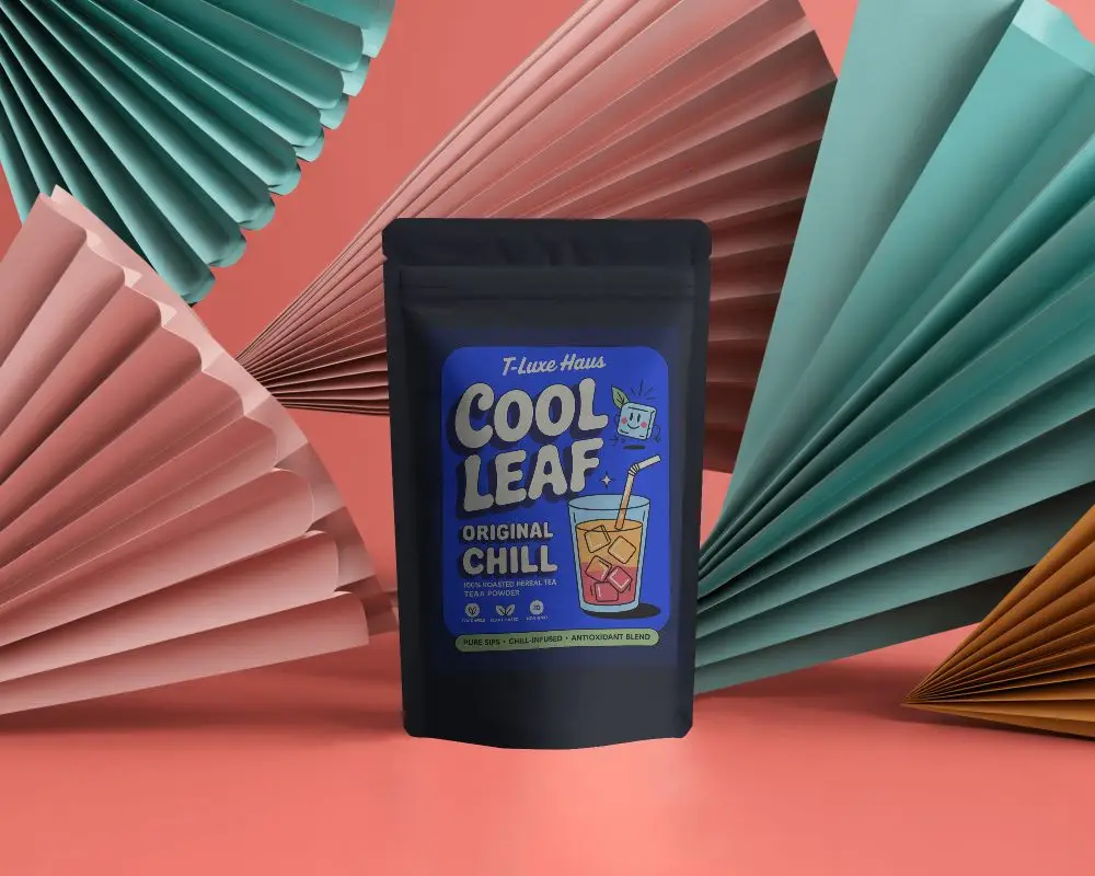 Zipper Pouch Mockup Centered With Folded Paper Fan Background Pleated Paper Scene