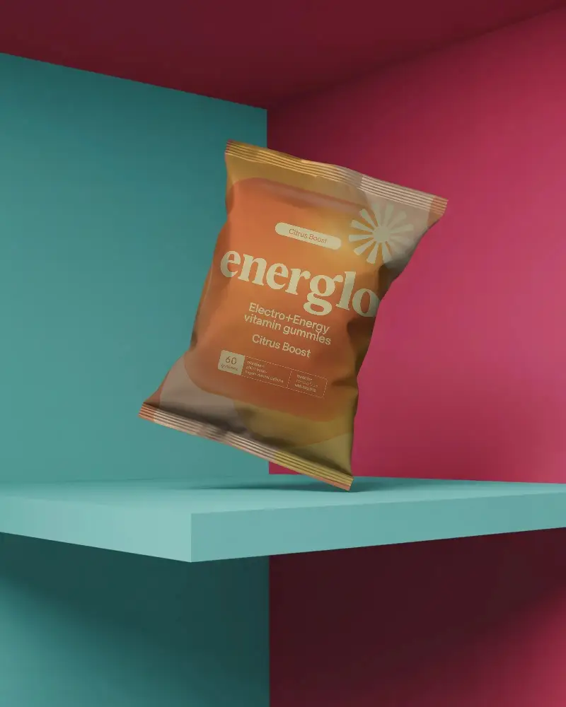 Premium Flat Lay Snack Pouch Mockup For Branding And Packaging Design Presentations