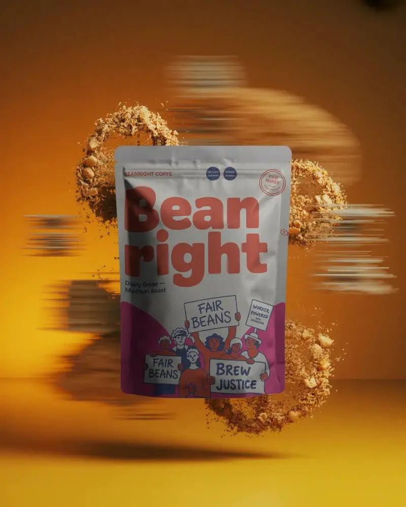 Resealable Stand Up Pouch Mockup For Food Packaging Design Presentations