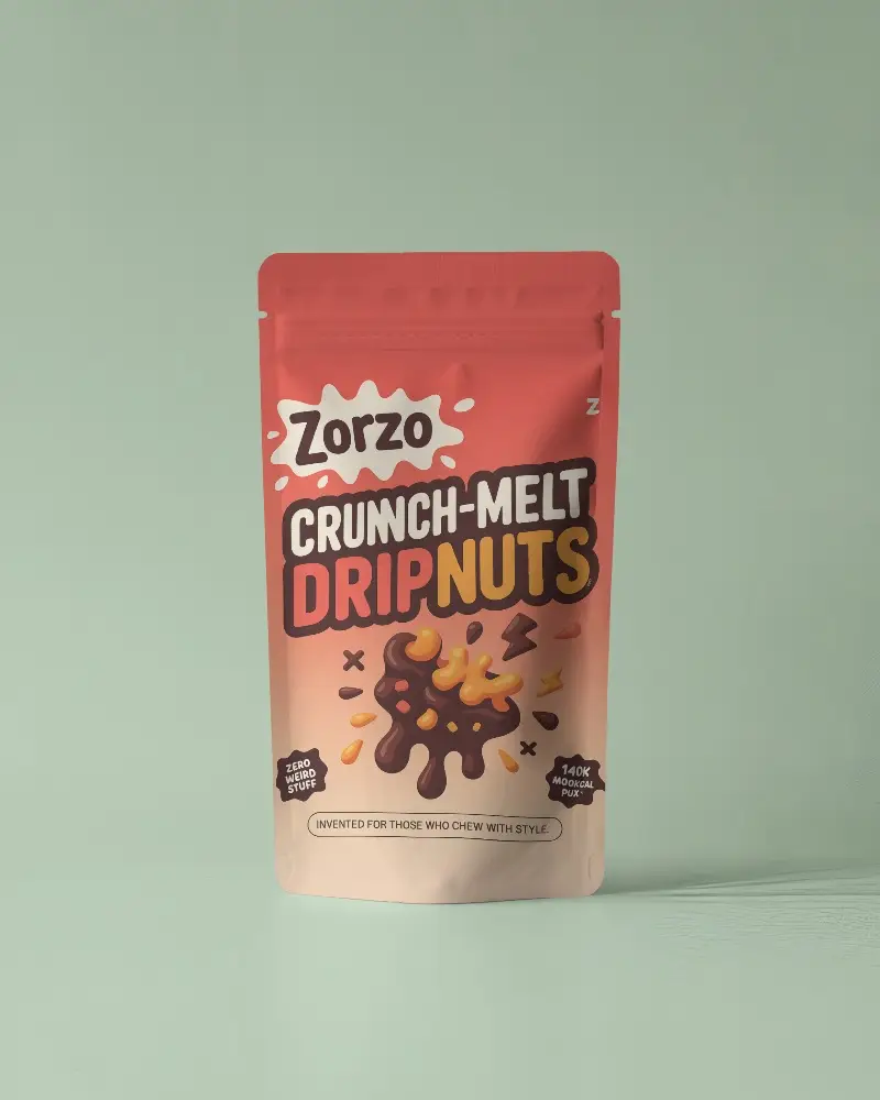 Pouch Mockup On Pastel Green Surface Soft Shadow Minimal Organic Packaging Style