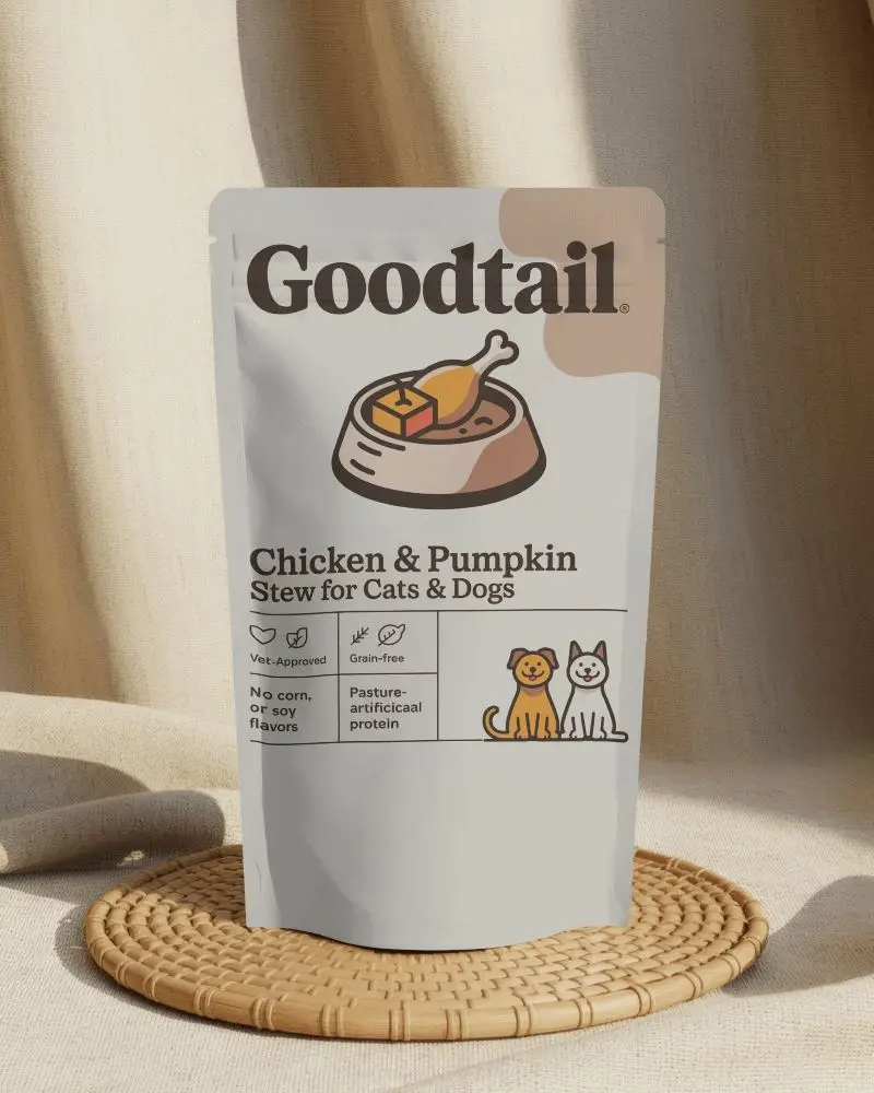 Pouch Mockup Standing On Woven Mat With Natural Fabric Background Soft Shadows And Sunlight