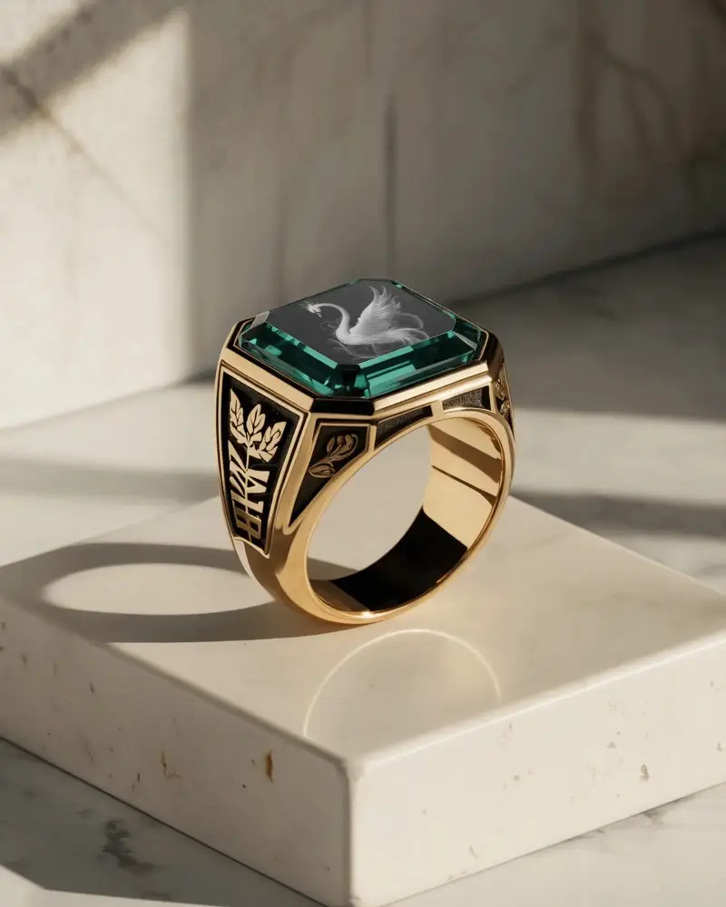 bold-gold-signet-ring-mockup-on-smooth-marble-block-with-hard-shadows-and-dramatic-natural-light