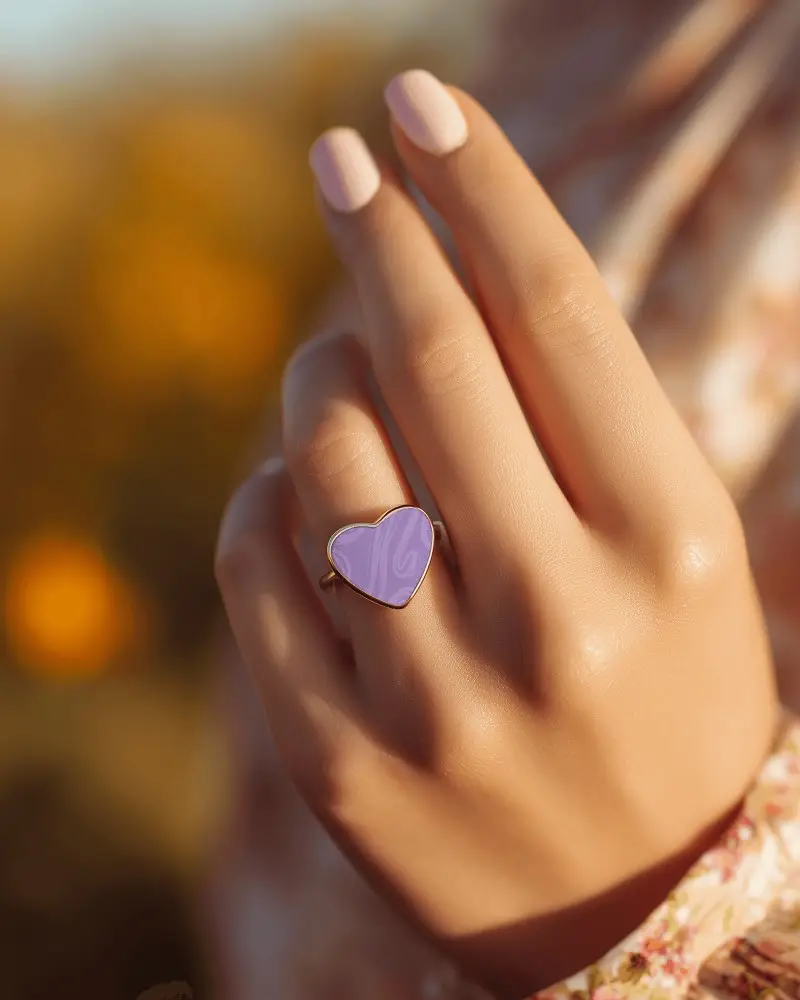 Elegant Heart Shaped Ring For Women Fashion Jewelry Accessories With Minimalist Design