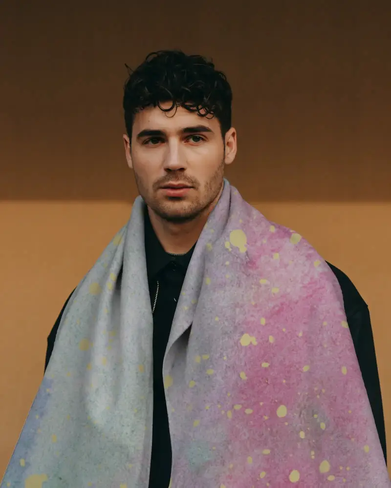 Trendy Mens Wearable Scarf Mockup For Seasonal Outfits And Modern Street Style