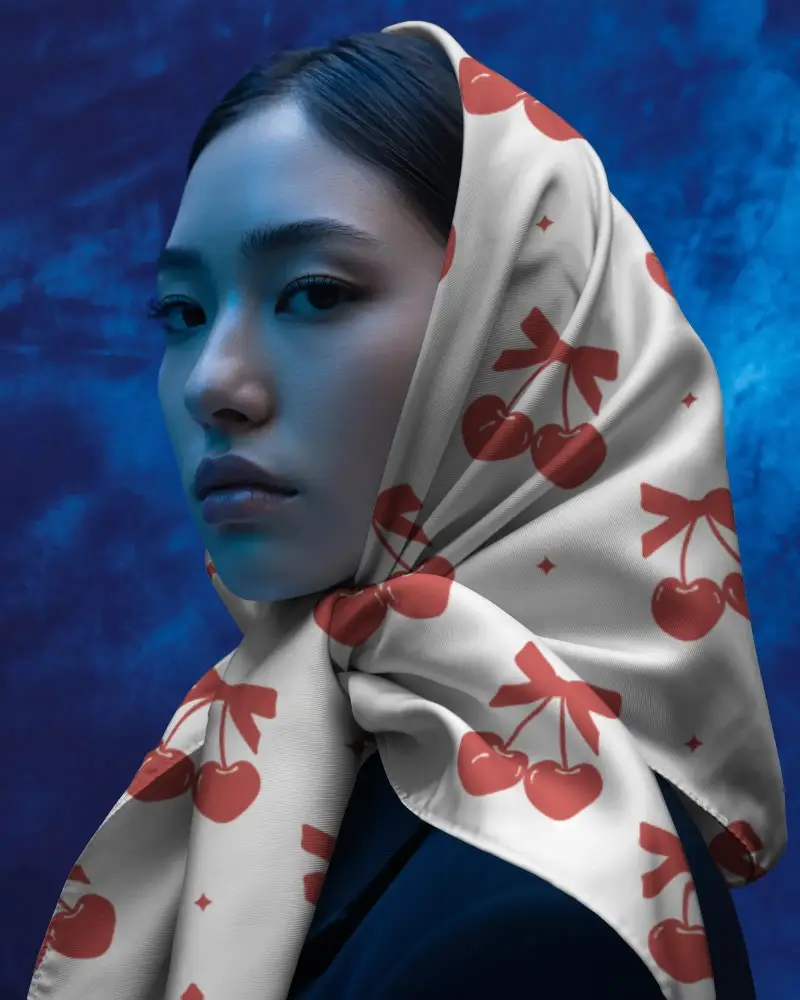 Smooth Silk Scarf Mockup For Glamorous Evening Wear And Chic Casual Outfit Combinations