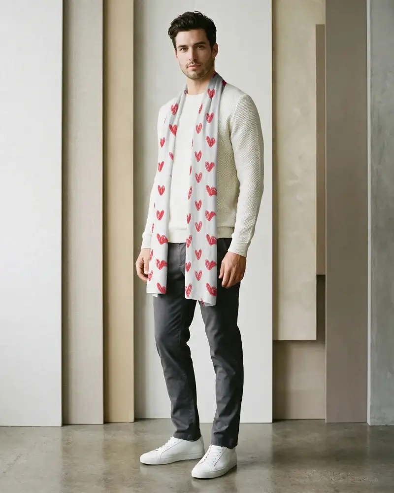 Lightweight Mens Scarf Mockup For All Seasons Versatile Fashion Accessory For Everyday Use