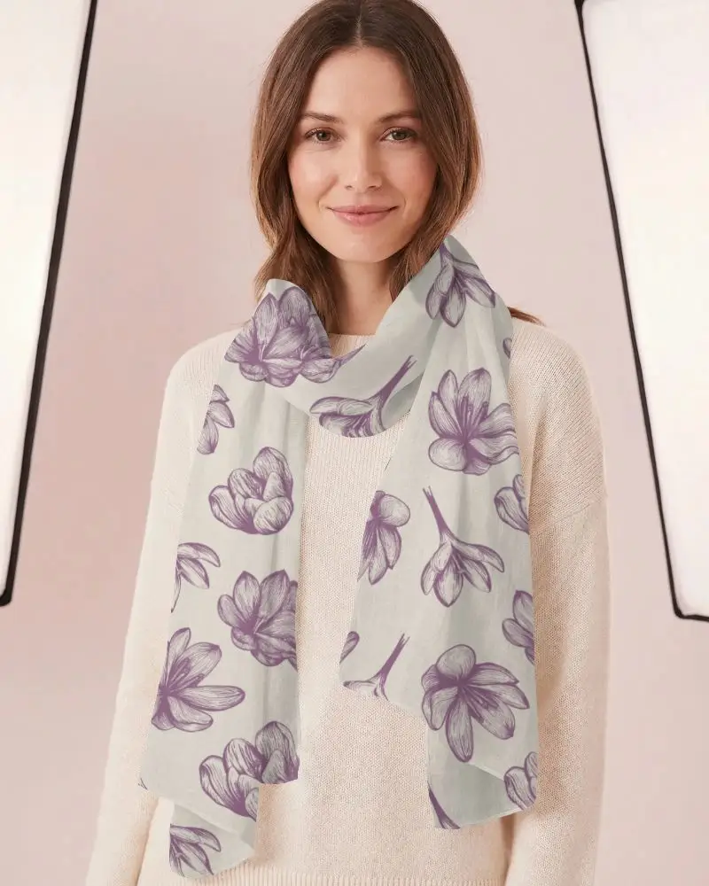 Lightweight Breathable Fabric Scarf Mockup For Women Casual Stylish Accessory Everyday Wear