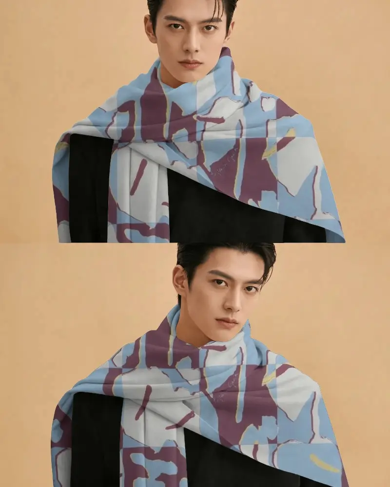 Premium Soft Velvet Scarf Wrap For Men Elegant Luxury Accessory For Winter Outfits