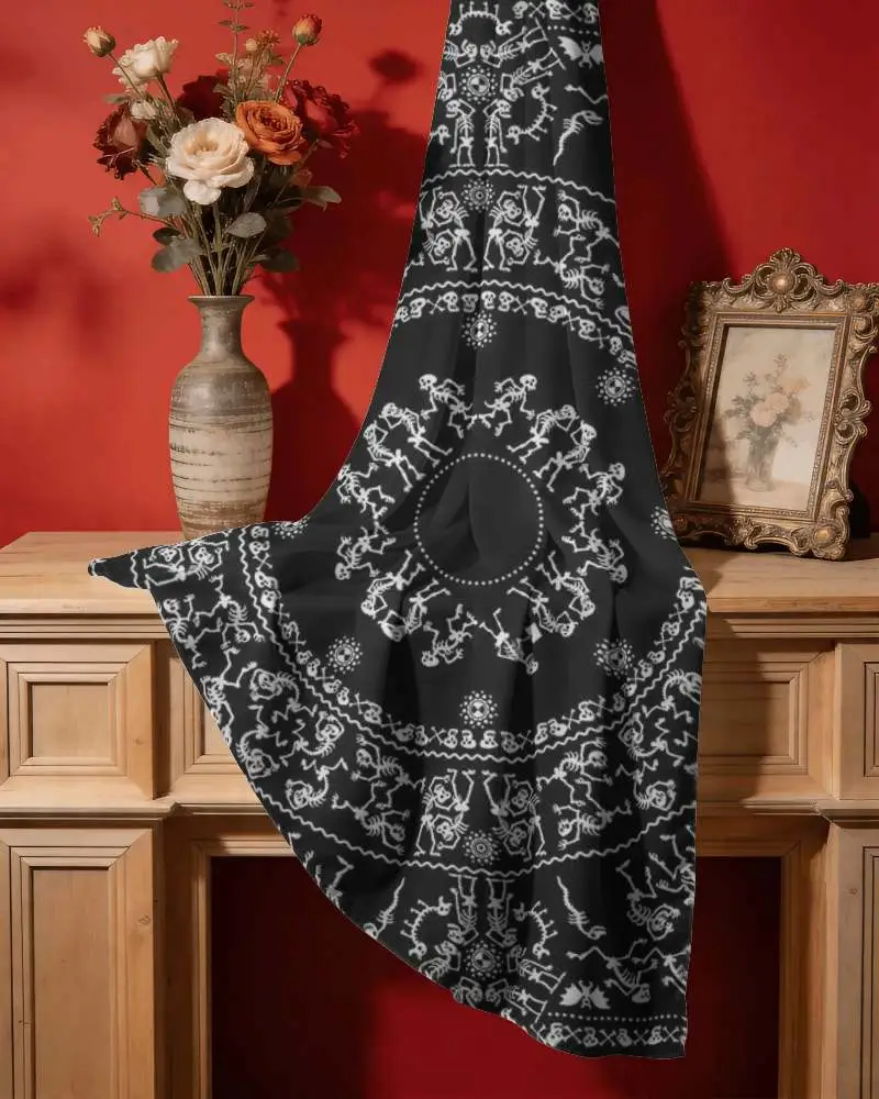 Luxurious Soft Scarf Texture Draped Elegantly Over Wooden Furniture Modern Interior Decor