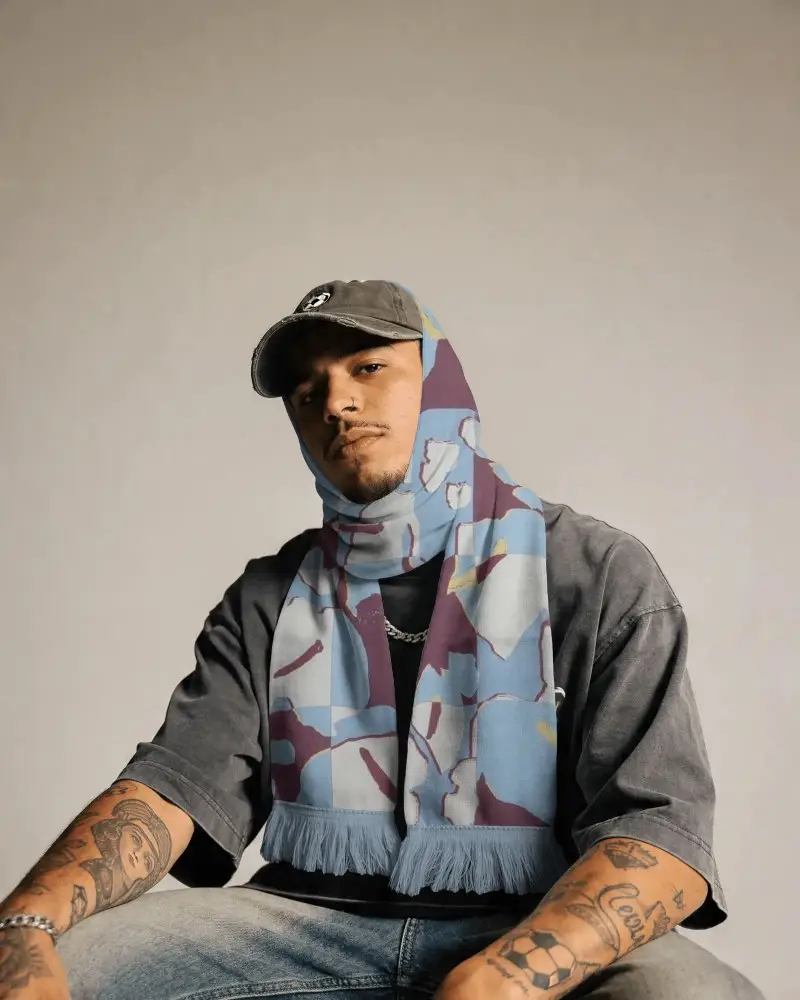 Stylish Long Fringe Scarf For Men Casual Winter Accessory Wrap Around Neck Warm