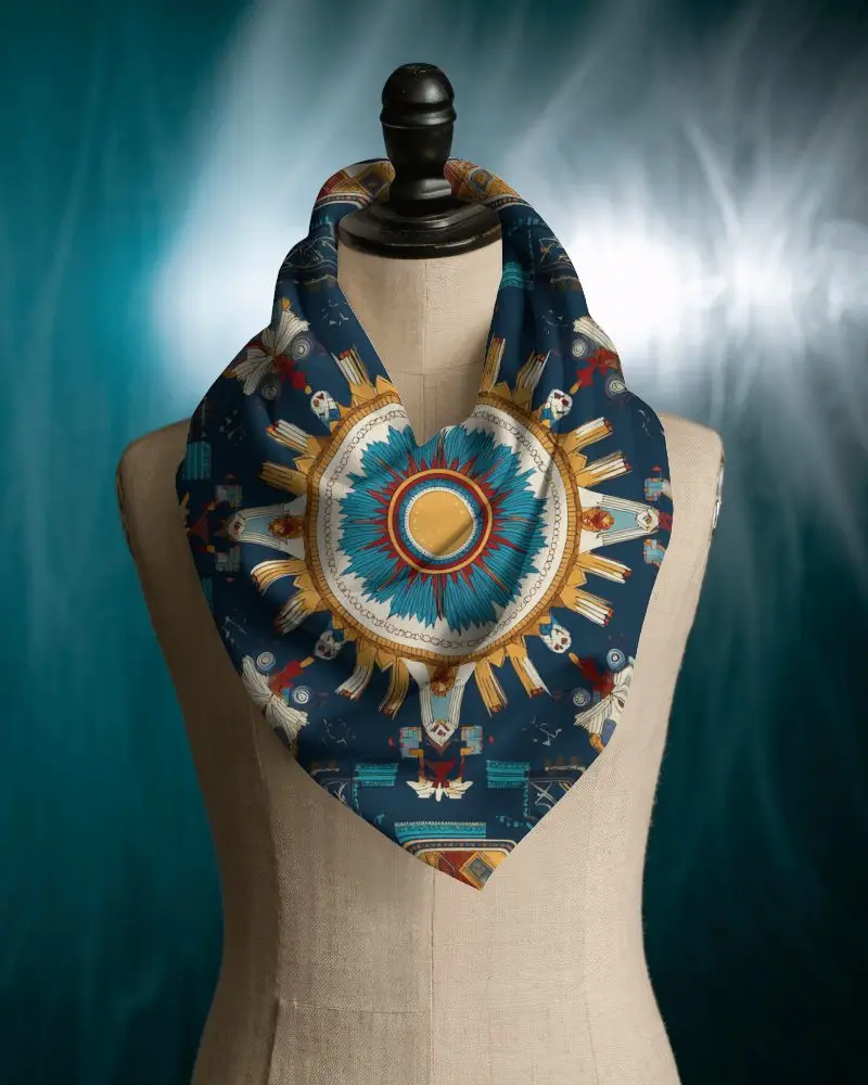Premium Scarf Mockup Stylish Accessory Arranged On Dress Form In Modern Studio Light Setting