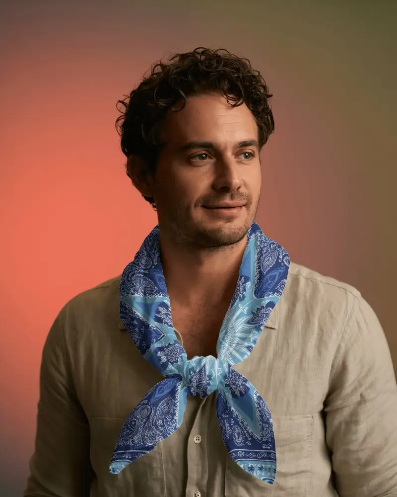 Stylish Mens Casual Scarf Mockup Accessory For Elegant Daily Wear And Outdoor Outfits
