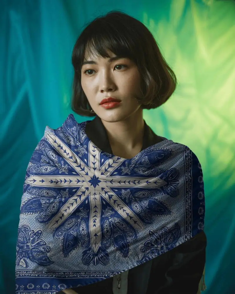 Elegant Soft Winter Scarf Mockup Fashion Accessory For Women Warm Cozy Style Seasonal Wear