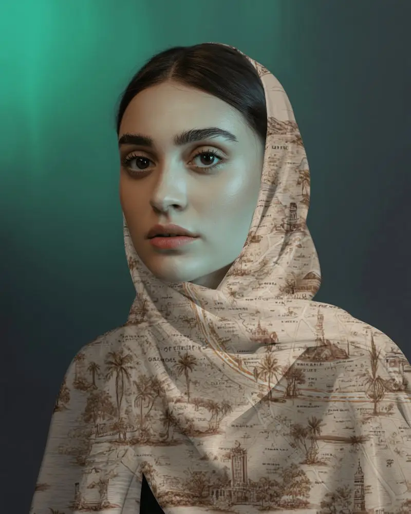 Smooth Flowing Lightweight Scarf Mockup For Everyday Wear And Cultural Fashion Trends