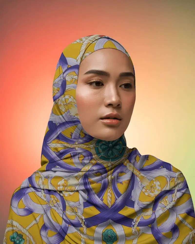 Premium Soft Lightweight Hijab Scarf Mockup Women Elegant Wrap Style For Everyday Wear