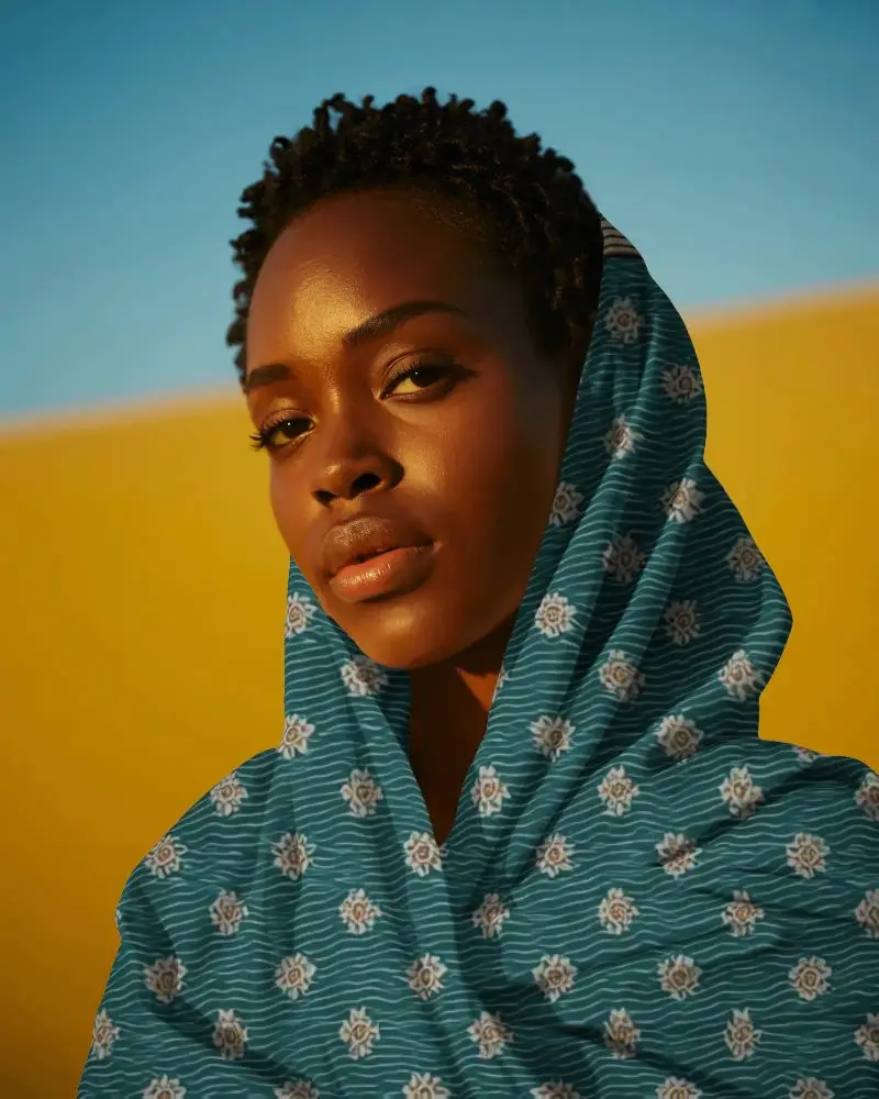 Elegant Soft Drape Scarf Mockup Neck Fashionable Accessory For Cold Weather Stylish Look