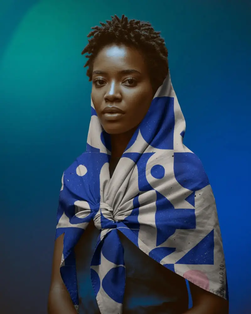 Elegant Wearable Scarf Mockup High Quality Design Modern Luxury Fashion Accessory Stylish Look