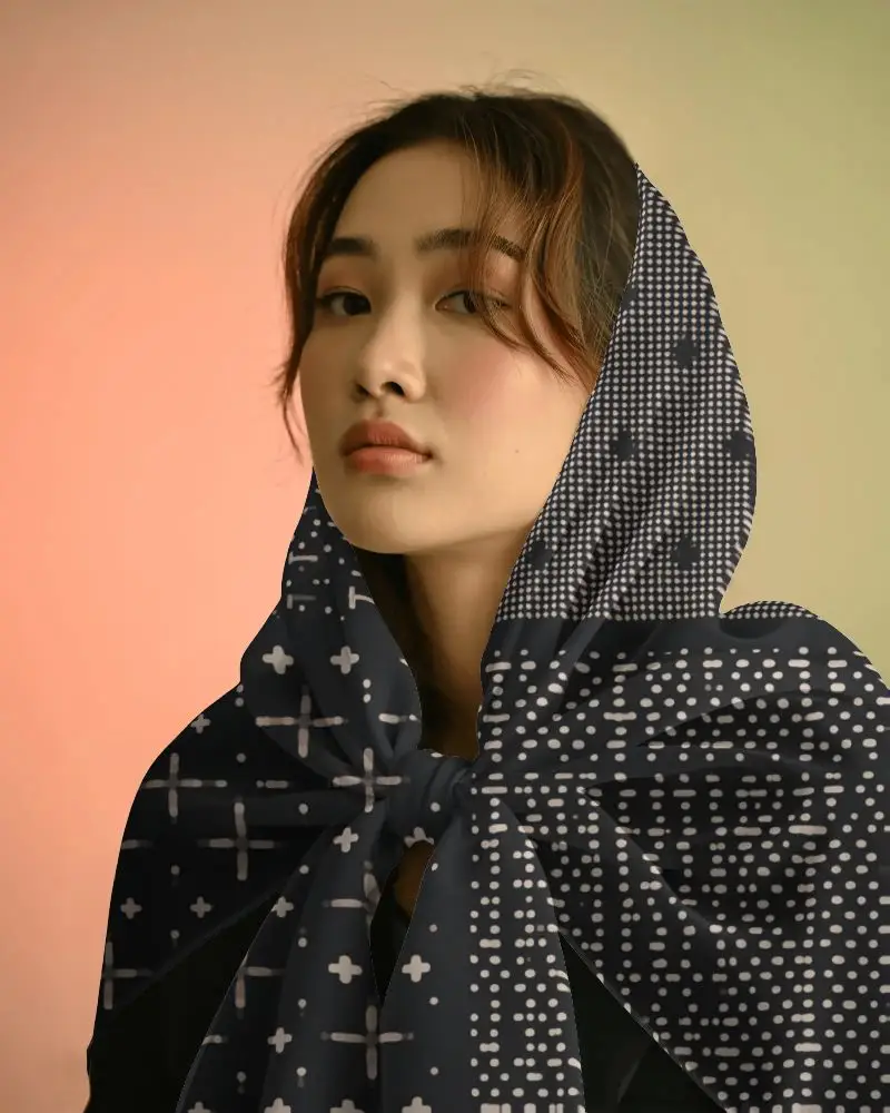 Elegant Soft Silk Scarf Mockup Fashion Accessory For Cool Weather And Stylish Looks