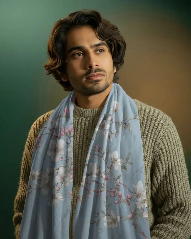 Elegant Men Scarf Mockup Ideal For Winter Style Layering And Refreshing Your Casual Wardrobe